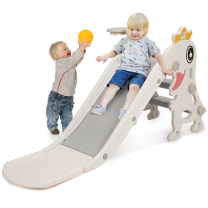 Toboggan 3 - en - 1 Dinosaure – Slide, Panier de Basket & Escalade - jouetsbebe.com