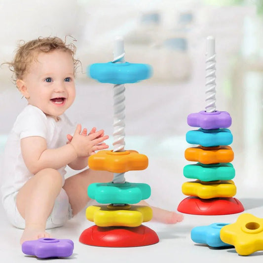 🌈 Tour Arc - en - Ciel Rotative Montessori – Jouet Éducatif et Sensoriel - jouetsbebe.com