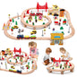 Train en Bois – Circuit Magnétique Complet avec Ponts, Rails et Accessoires - jouetsbebe.com