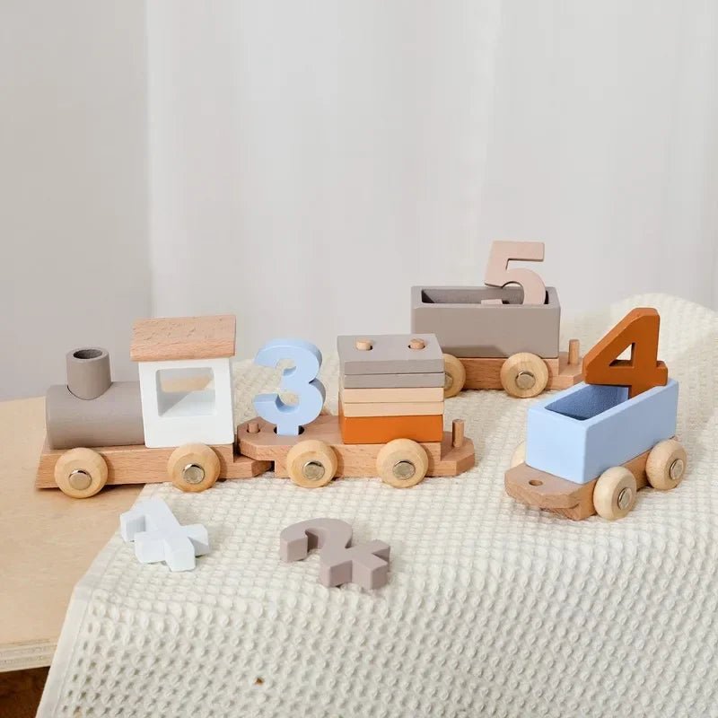 🚂 Train en Bois – Jouet Éducatif Montessori pour Enfants 🎉 - jouetsbebe.com