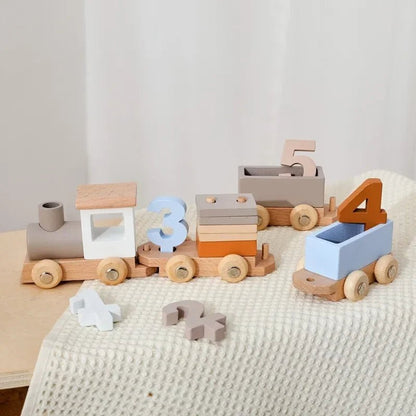 🚂 Train en Bois – Jouet Éducatif Montessori pour Enfants 🎉 - jouetsbebe.com
