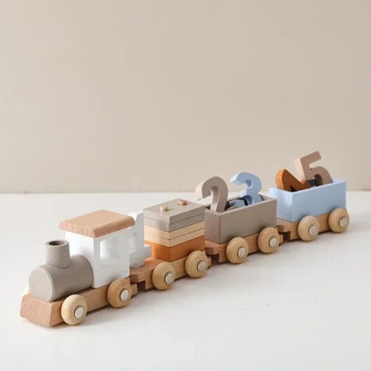 🚂 Train en Bois – Jouet Éducatif Montessori pour Enfants 🎉 - jouetsbebe.com