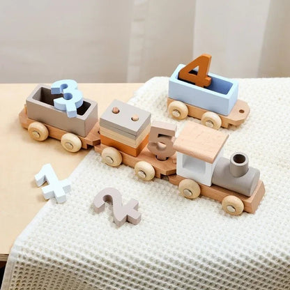 🚂 Train en Bois – Jouet Éducatif Montessori pour Enfants 🎉 - jouetsbebe.com