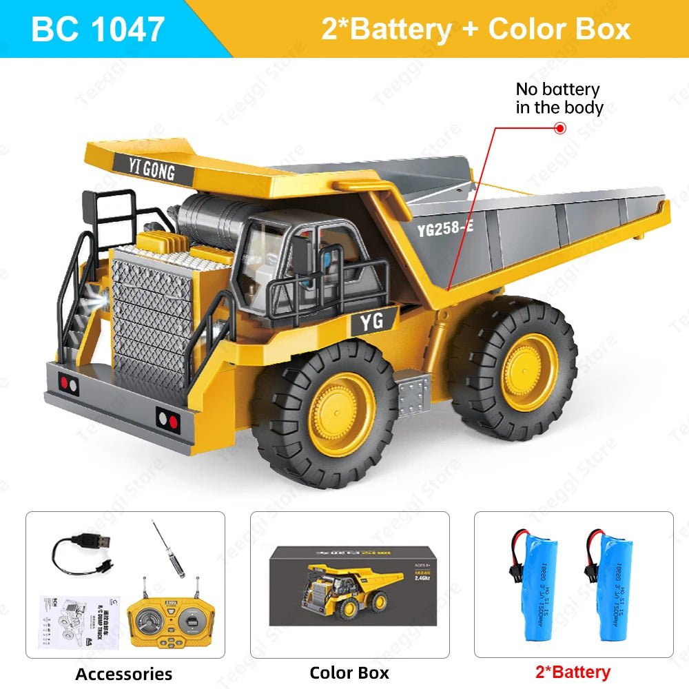 Véhicule de Chantier Télécommandé – Excavatrice, Bulldozer ou Camion Benne - jouetsbebe.com