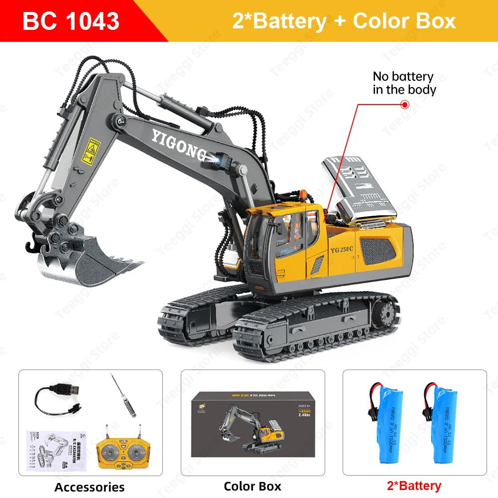 Véhicule de Chantier Télécommandé – Excavatrice, Bulldozer ou Camion Benne - jouetsbebe.com