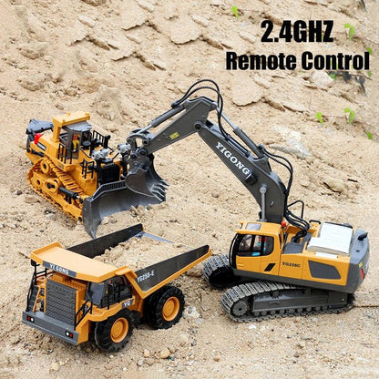 Véhicule de Chantier Télécommandé – Excavatrice, Bulldozer ou Camion Benne - jouetsbebe.com