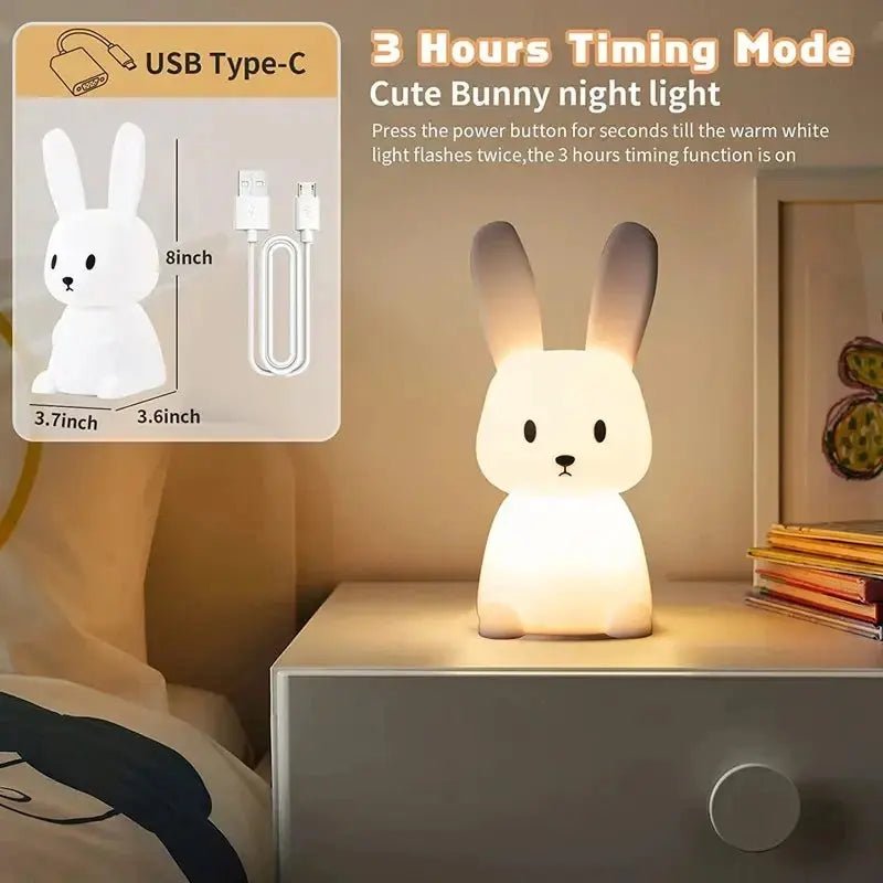 Veilleuse LED en Silicone Lapin - Le Bon Plan