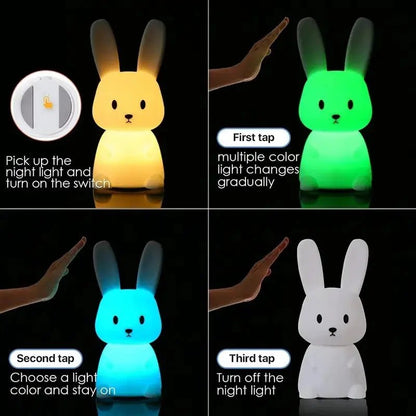 Veilleuse LED en Silicone Lapin - Le Bon Plan