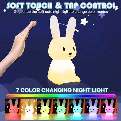 Veilleuse LED en Silicone Lapin - Le Bon Plan