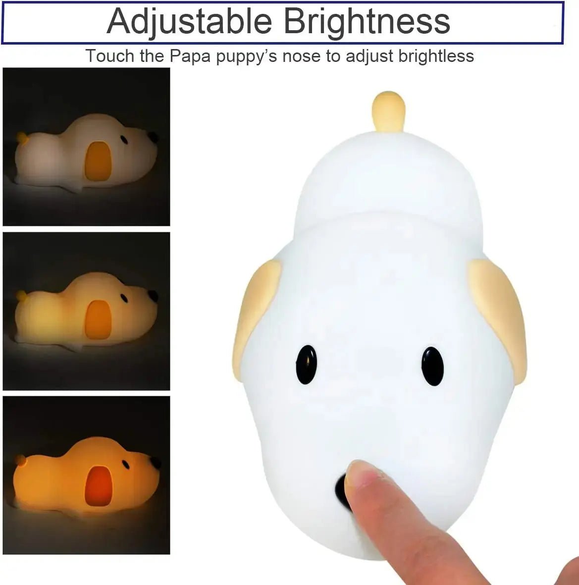 Veilleuse LED Papa Puppy rechargeable - Le Bon Plan