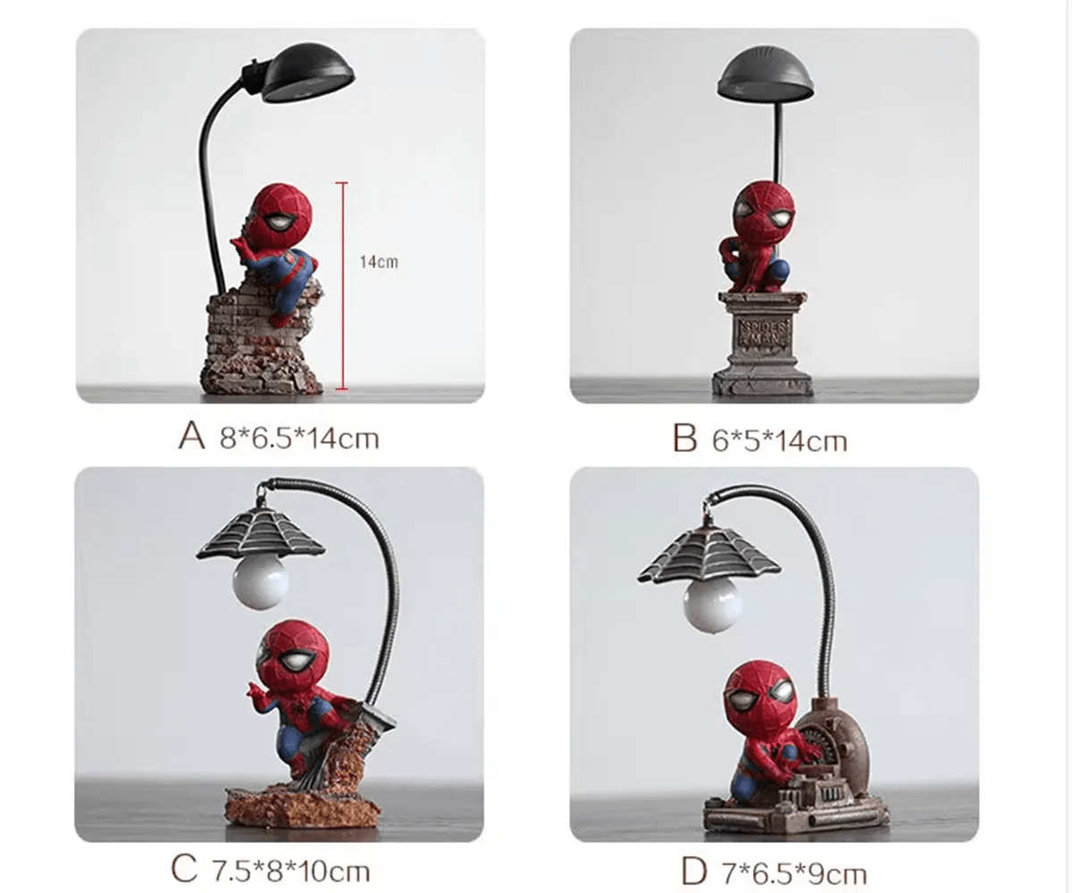 🕷️ Veilleuse Spider - Man Marvel – Lampe de Nuit Figurine 14cm 💡 - jouetsbebe.com