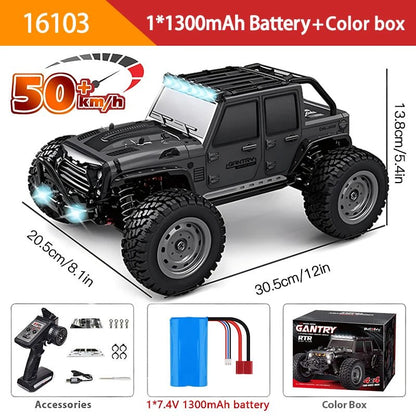 🚗 Voiture RC Haute Vitesse 4WD – 50KM/H ou 70KM/H avec Feux LED - jouetsbebe.com
