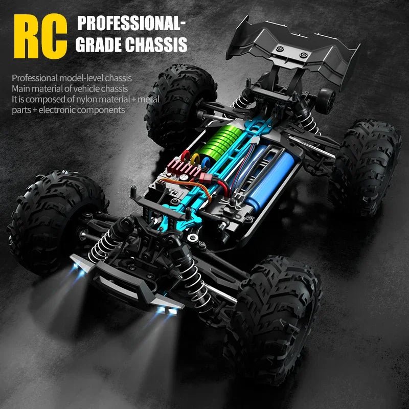 🚗 Voiture RC Haute Vitesse 4WD – 50KM/H ou 70KM/H avec Feux LED - jouetsbebe.com