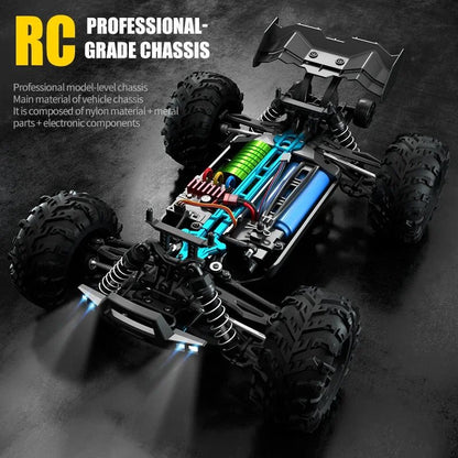 🚗 Voiture RC Haute Vitesse 4WD – 50KM/H ou 70KM/H avec Feux LED - jouetsbebe.com