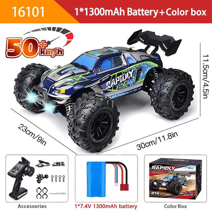 🚗 Voiture RC Haute Vitesse 4WD – 50KM/H ou 70KM/H avec Feux LED - jouetsbebe.com