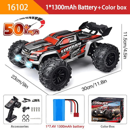 🚗 Voiture RC Haute Vitesse 4WD – 50KM/H ou 70KM/H avec Feux LED - jouetsbebe.com