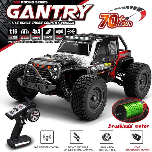 🚗 Voiture RC PRO – Brushless 70KM/H, 4WD Tout - Terrain avec éclairages LED - jouetsbebe.com