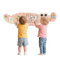 Wooden Activity Wall Board, Crocodile & Dolphins Design, Educational Sensory Panel, Montessori Learning Station - jouetsbebe.com