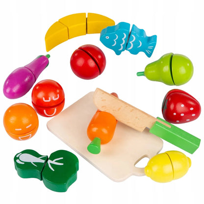 WOODEN FRUIT AND VEGETABLES TO BE DECISED ON THE RIVEN KINDERPLAY - jouetsbebe.com