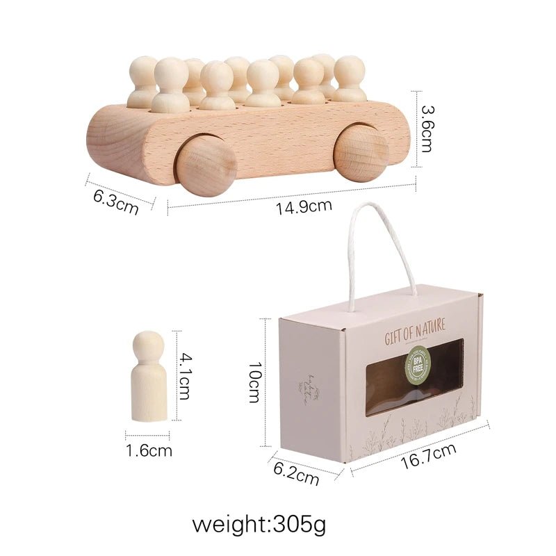 Wooden Train Birthday Toy Montessori Toys Baby Educational Toys Wooden Trolley Baby Learning Toys Number Of Wood Baby's Toys - jouetsbebe.com