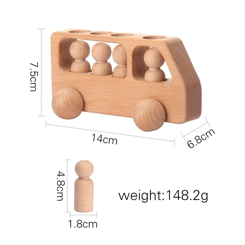 Wooden Train Birthday Toy Montessori Toys Baby Educational Toys Wooden Trolley Baby Learning Toys Number Of Wood Baby's Toys - jouetsbebe.com